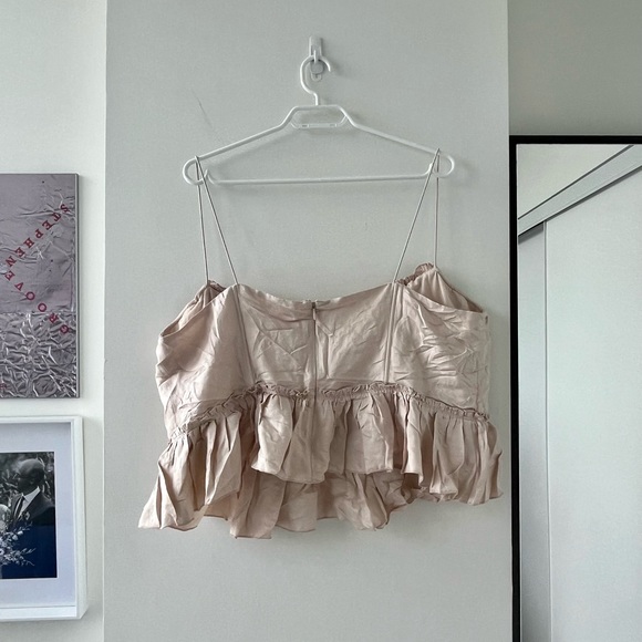 Brock Collection x H&M Linen-blend Corset-style Top - Picture 4 of 7